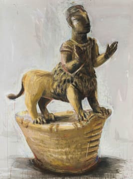 Deborah Bell; Unearthed Headpiece III – Lion Centaur