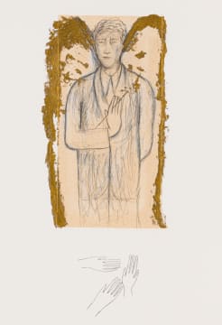 Mimmo Paladino; Man in a Suit with Angel Wings