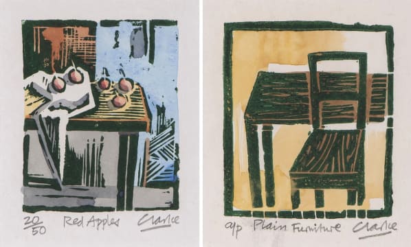 Peter Clarke; Red Apples; Plain Furniture, two
