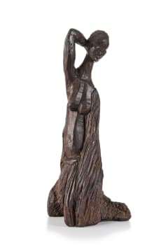 Michael Gagashe Zondi; Kneeling Woman with Raised Arm
