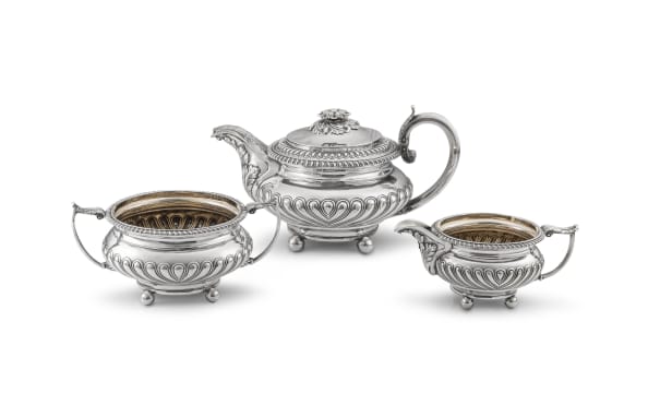 A George III silver milk jug, Thomas Robins, London, 1817