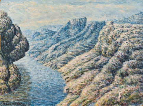Mmakgabo Mmapula Helen Sebidi; The Mountains Scene, near Middleburg (sic), N Tvl