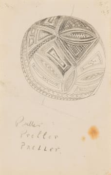 Alexis Preller; Abstract Pattern, sketch