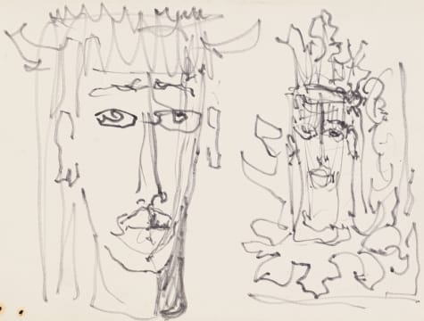 Alexis Preller; Flower King I, sketch