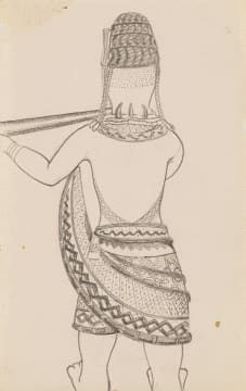 Alexis Preller; Beninese Musician II, sketch