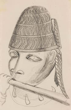Alexis Preller; Beninese Musician III, sketch