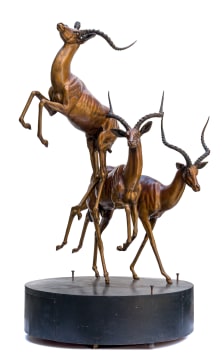 Danie de Jager; Composition with Three Impala
