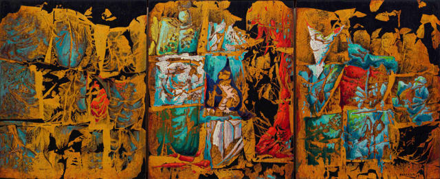 Alexis Preller; Abstract Composition, triptych