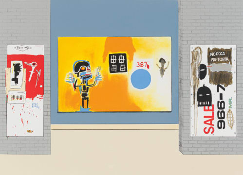 Sam Nhlengethwa; Tribute to Jean-Michel Basquiat