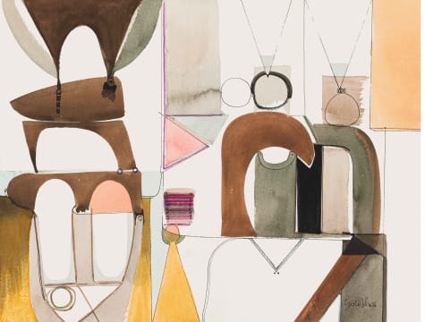 Sidney Goldblatt; Abstract Composition in Black and Brown