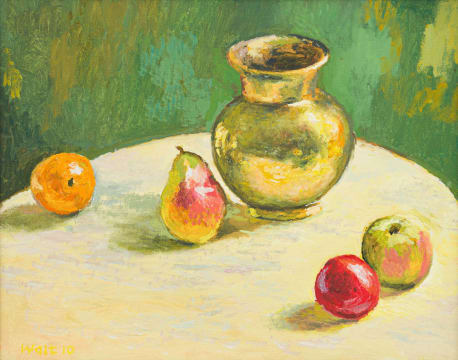Walter Meyer; Still Life with Urn and Fruit