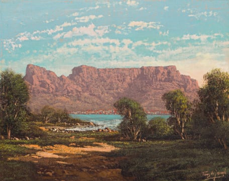 Tinus de Jongh; Table Mountain from Across the Bay