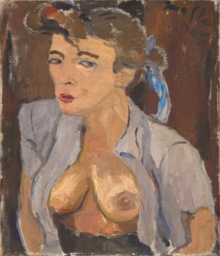 Irma Stern; Woman with Open Blouse