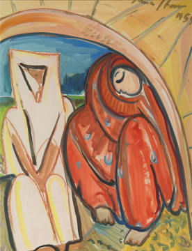 Irma Stern; Figures in Archway