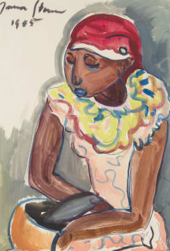 Irma Stern; Woman with Bowl and Fish