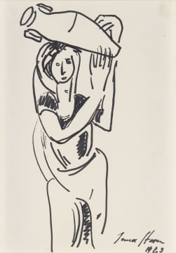 Irma Stern; Figure Carrying Jar