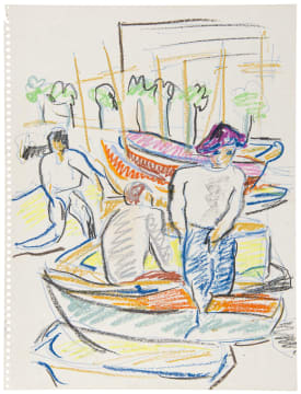 Irma Stern; Three Boatmen