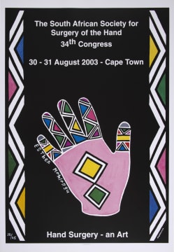 Esther Mahlangu; Hand Surgery- an Art Poster