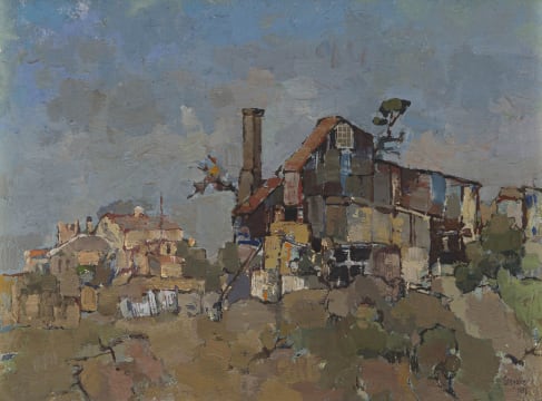 Gregoire Boonzaier; Houses in a Landscape