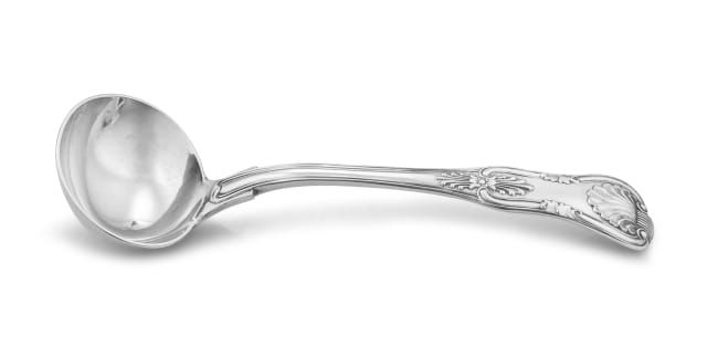 A Cape silver 'King's' pattern sauce ladle, Lawrence Holme Twentyman, 19th century