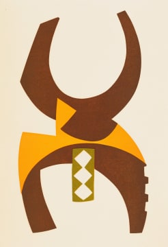 Hannes Harrs; Abstract Composition in Orange and Brown