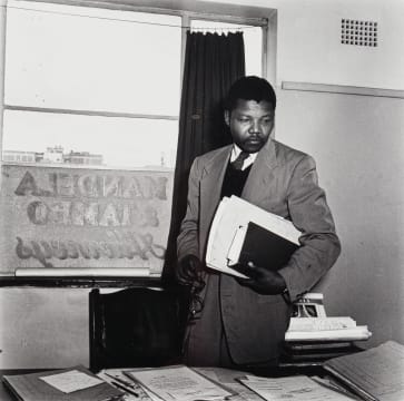 Jürgen Schadeberg; Mandela in his Law Office, 1952