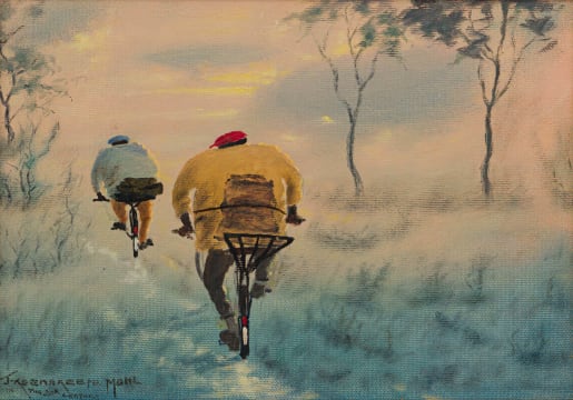 John Koenakeefe Mohl; Cyclists in Single File