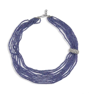 Tanzanite and diamond necklace