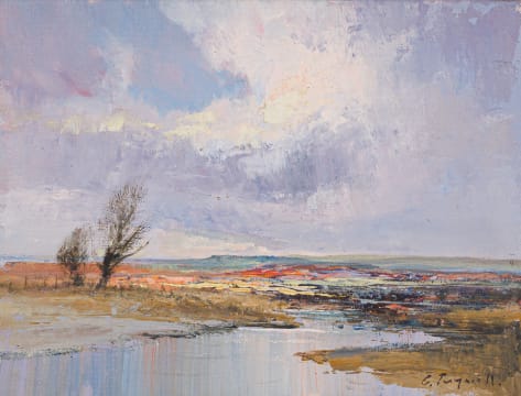 Christopher Tugwell; Landscape with Lake and Tree