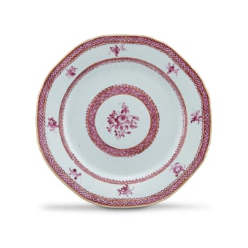 A Chinese famille-rose dish, Qing Dynasty, Qianlong period, 1736-1795