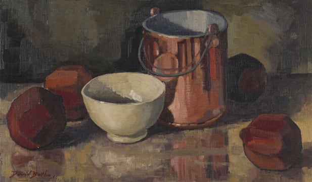 David Botha; Still Life with Vessels and Pomegranates