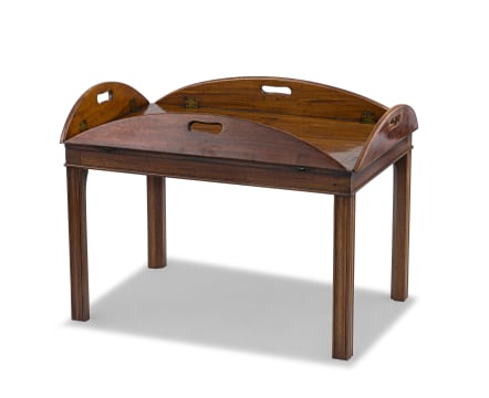 A George III mahogany butler's tray, circa 1790