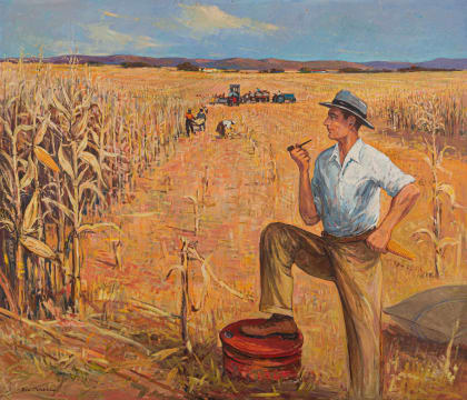 絵画 farmer paintings Mielie Boer by Don (Donald James) Madge | Strauss & Co