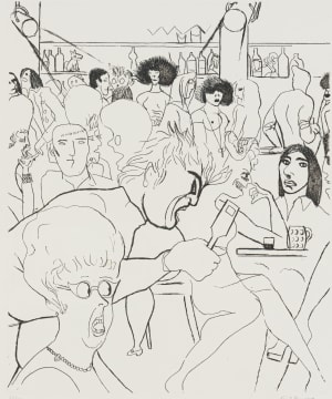 Edward Burra; Wednesday Night 1972