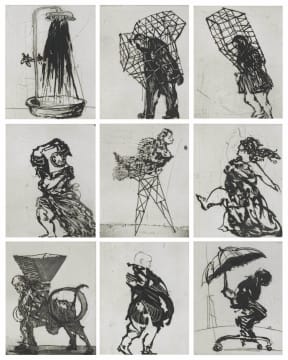 William Kentridge; Zeno at 4am, nine