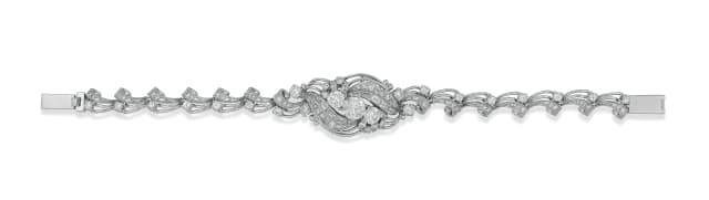 Diamond and platinum bracelet