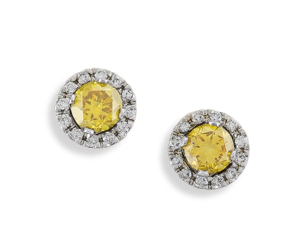 Pair of diamond earrings