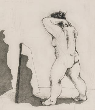 William Kentridge; Woman with Mirror