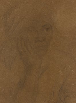 Maggie Laubser; Portrait of a Woman with a Head Scarf