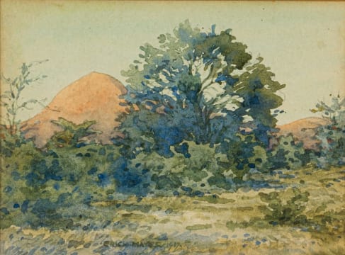 Erich Mayer; Landscape with Trees