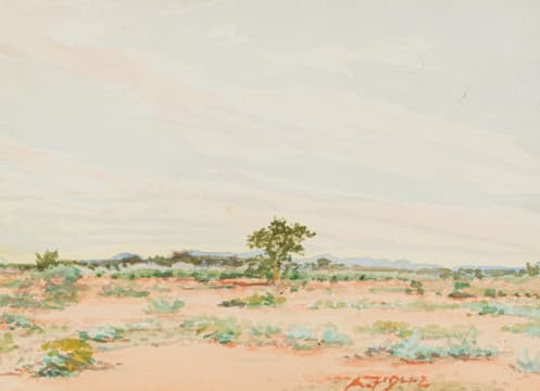 Adolph Jentsch; Landscape with Trees