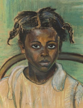 Maggie Laubser; Seated Girl