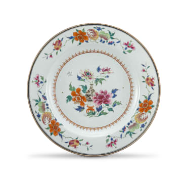A Chinese famille-rose dish, Qing Dynasty, Qianlong period, 1736-1795