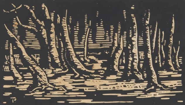 Jacob Hendrik Pierneef; Wilgerboomstamme (Nilant 80)