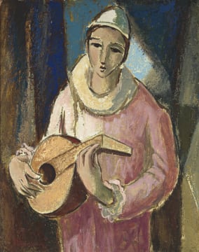 Hennie Niemann Snr; Pierrot with Mandolin