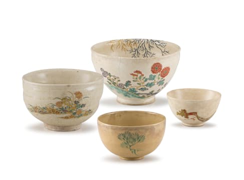 A Japanese Satsuma tea bowl, Meiji period, 1868-1912