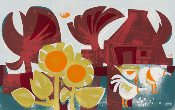 Wendy Malan; Farm Yard with Chickens