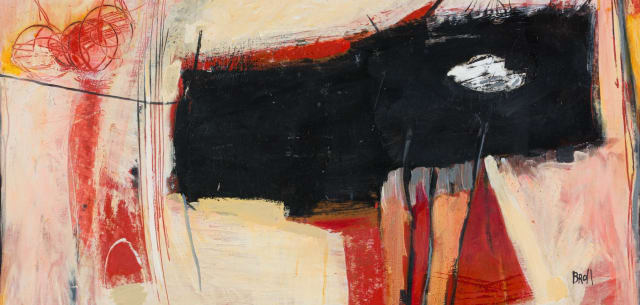 Terri Broll; Pink and Black Abstraction