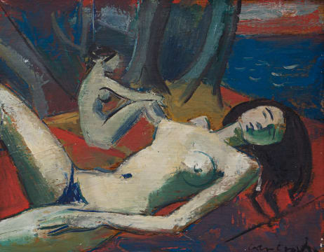 Maurice van Essche; Nudes on the Riverbank