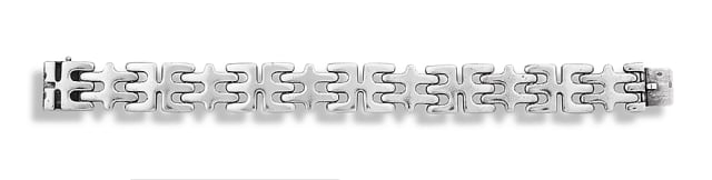 Georg Jensen (1866-1935) and Edvard Kindt-Larsen (1901-1982); Georg Jensen sterling silver 'EKL' bracelet, 'No 103' designed by Edvard Kindt-Larsen, Denmark, post 1945